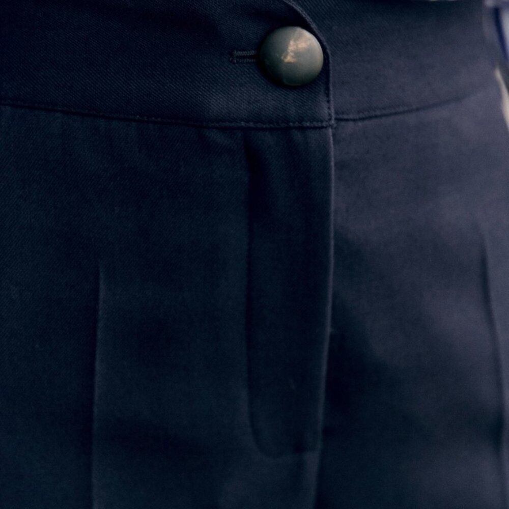 Sezane Damon Trousers in Navy - Picture 3 of 10